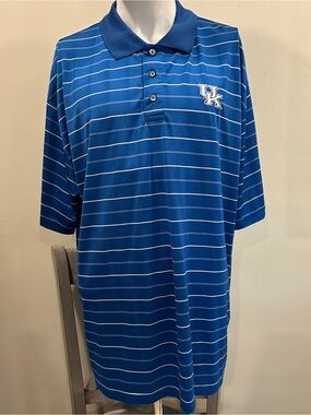 XL Men’s Pro Edge blue Striped Performance Golf Polo UK Kentucky